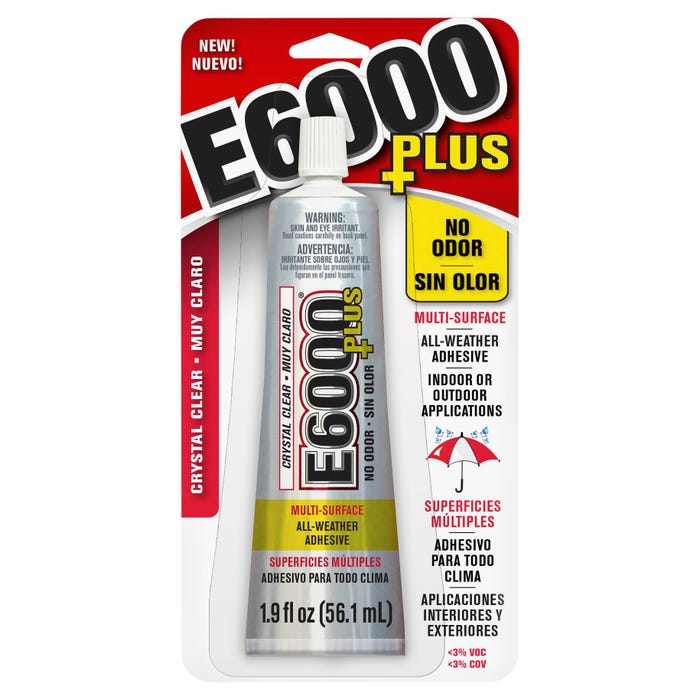 E6000 Plus No Odor Adhesive, 1.9 Ounces, Clear
