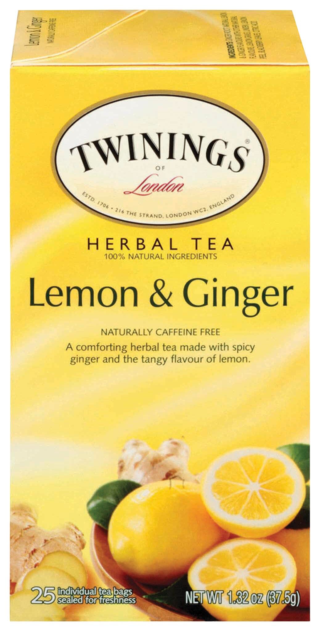 Twinings Lemon & Ginger Herbal Tea K-Cups, Pack of 25, Item Number 2025939