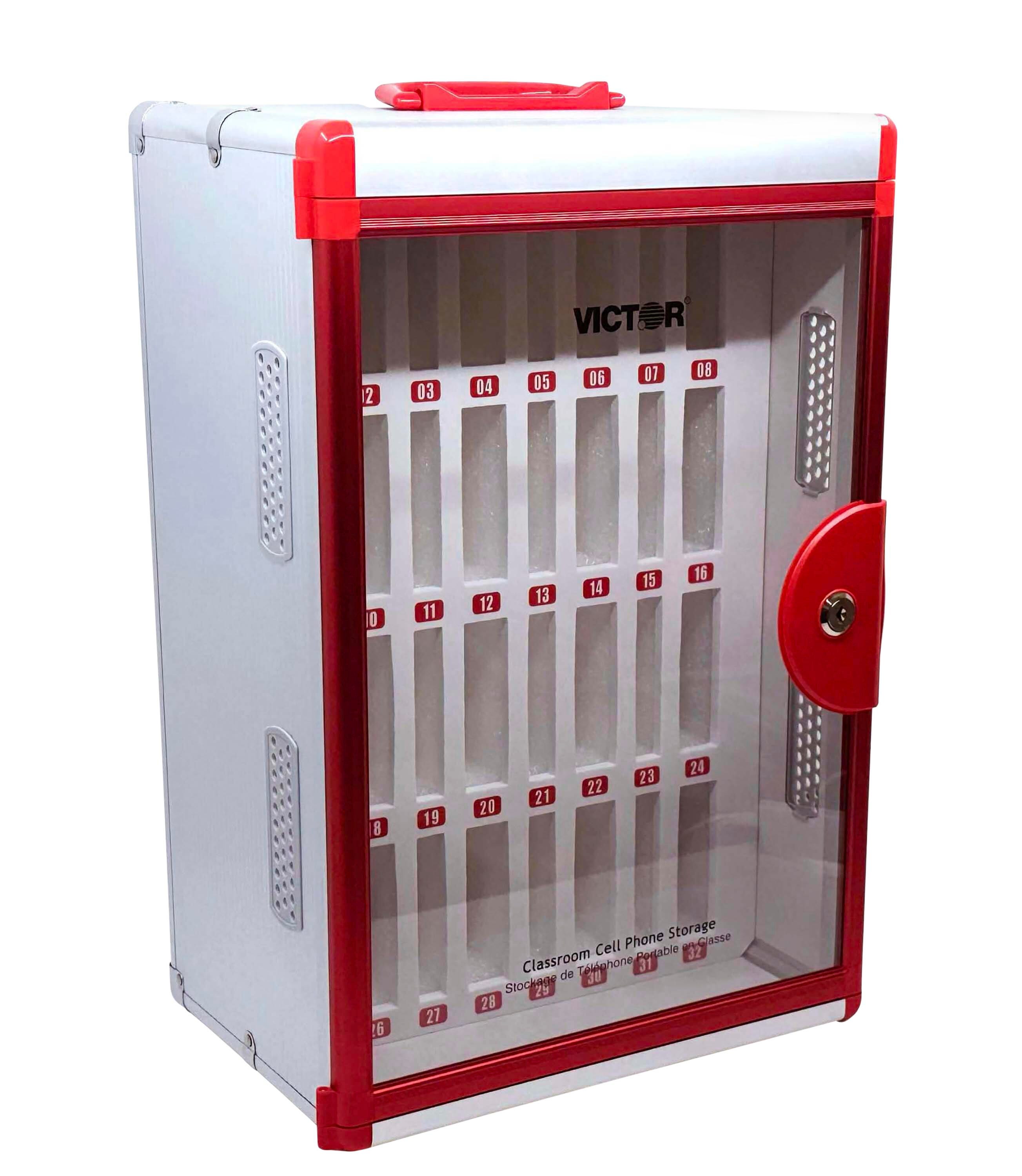 Image for Victor Phone Storage with Mounting Hardware, Holds 32 Devices, 12-1/2 x 8-1/2 x 20-3/4 Inches from School Specialty