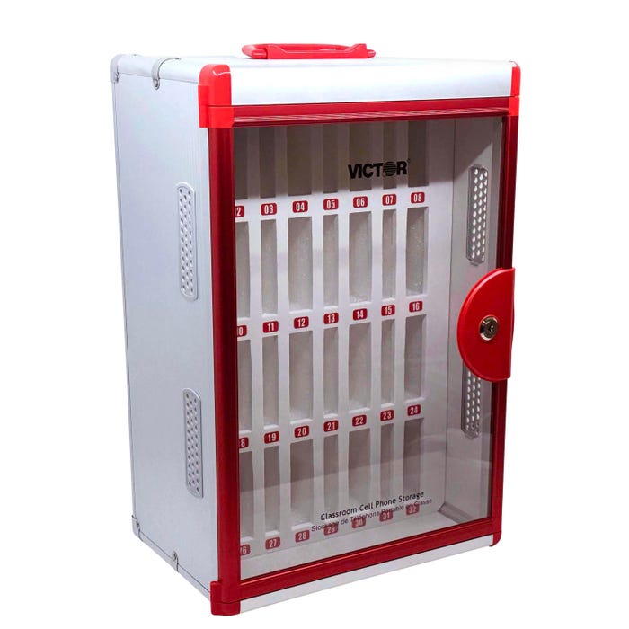 Victor Cell Phone Storage with Mounting Hardware, Holds 32 Devices, 12-1/2 x 8-1/2 x 20-3/4 Inches