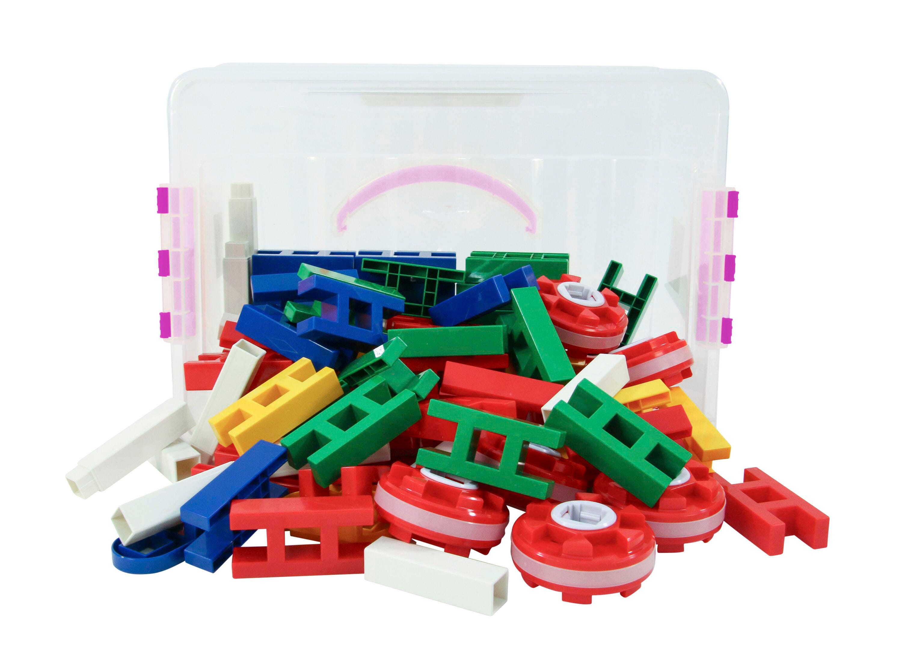 Image for Childcraft Slot-In Blocks and Wheels Set, 112 Pieces from School Specialty