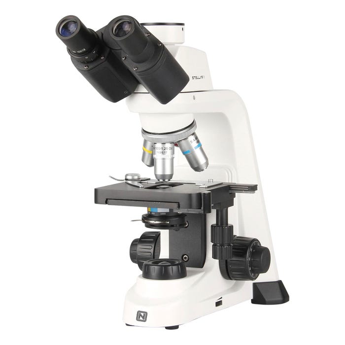 National Optical Stellar 1 Compound Trinocular Microscope with 4 Objectives