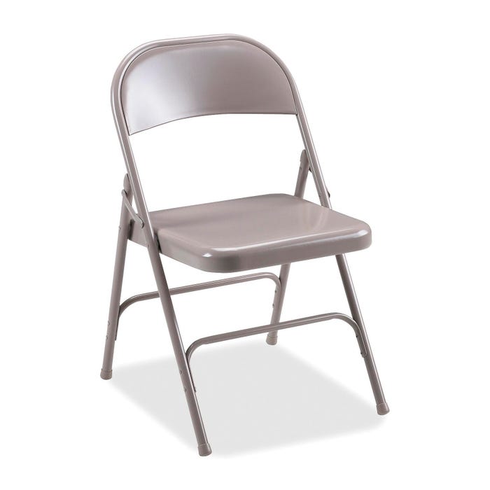 Lorell Folding Chair with Brace, Steel Frame, Powder Coated