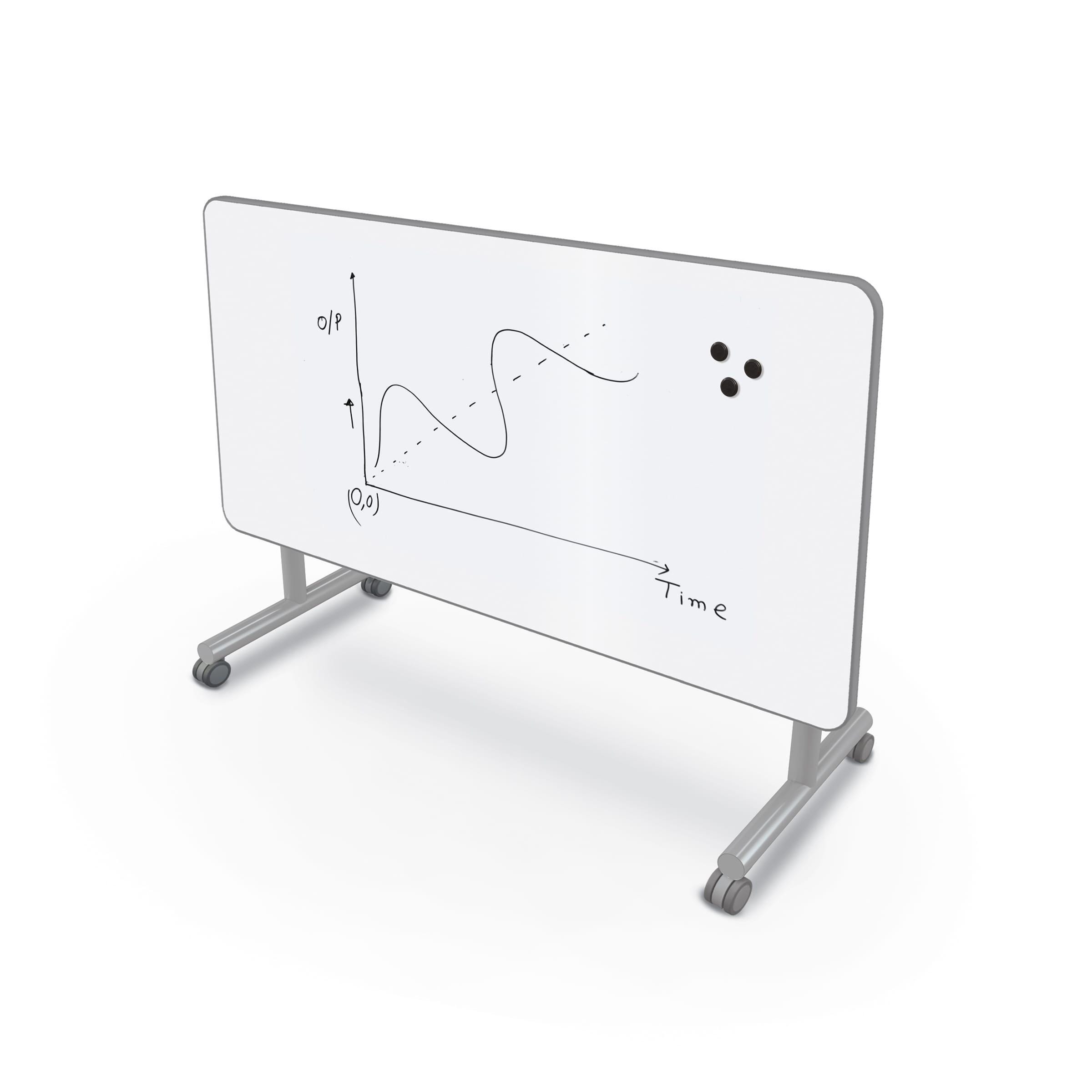 MooreCo Inklud TaBle, Porcelain Steel Flip Top, T-Leg