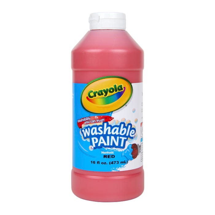 Crayola Washable Paint, 1 Pint Bottle, Red