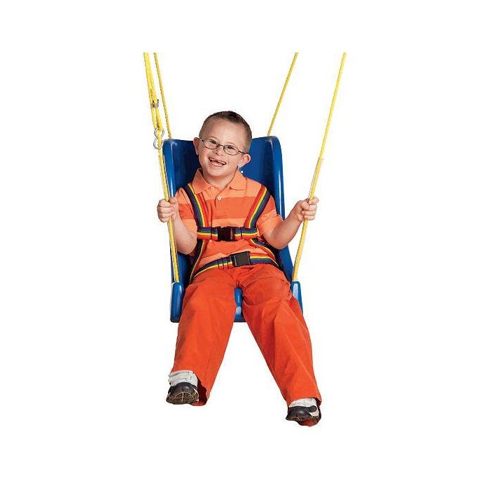 Skillbuilders Special Swing Seat and Ropes, Adult, Large, 16 x 15 x 35 Inches, Blue