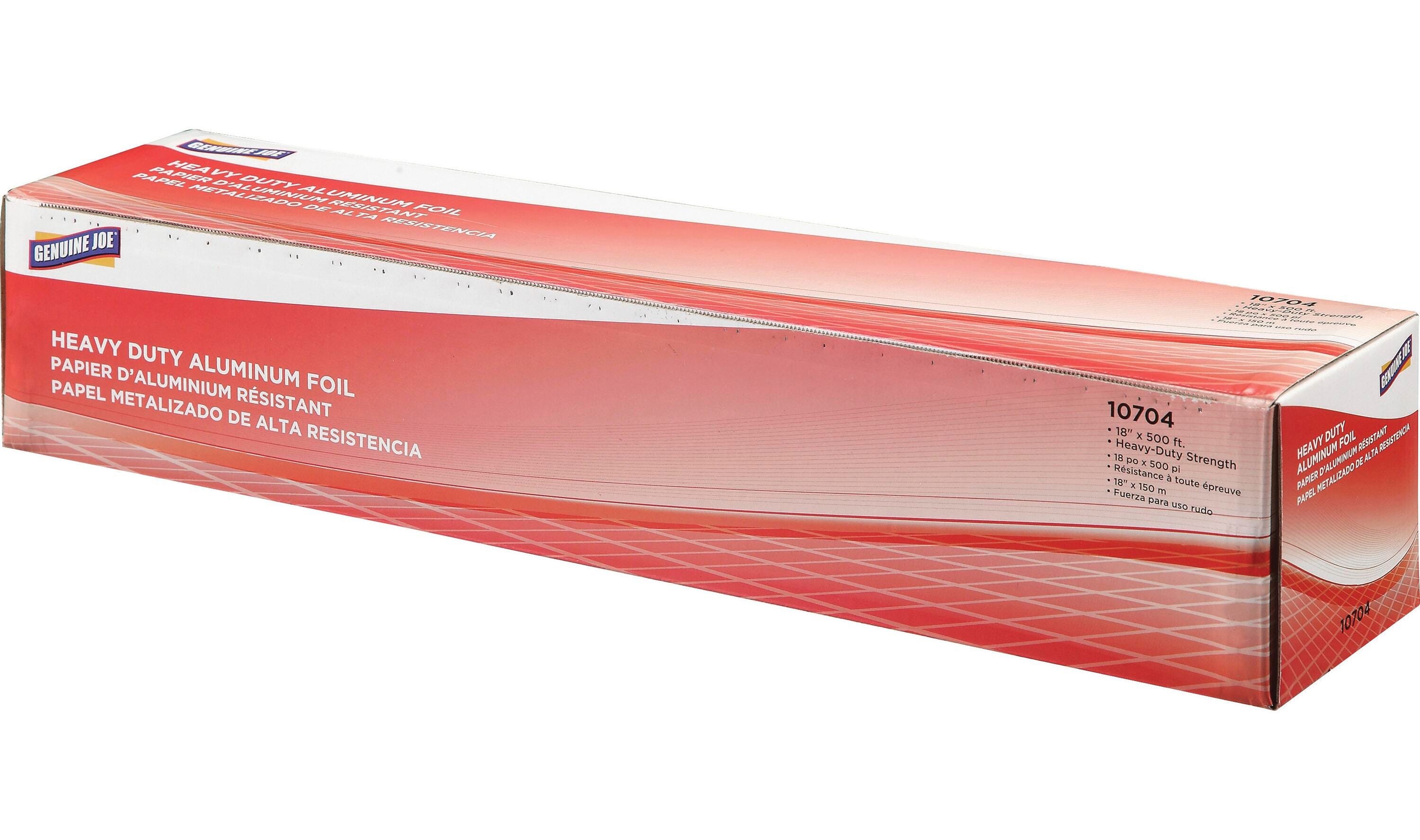 Genuine Joe Heavy-Duty Aluminum Foil, 18 inch x 500 ft, Silver, Item Number 1562700