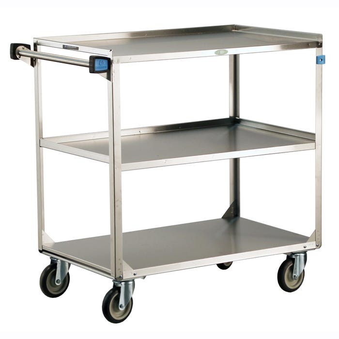 Lakeside Stainless Steel 3 Shelf Utility Cart, 500 Pound Capacity, 22-3/8 x 39-1/4 x 37-1/4 Inches