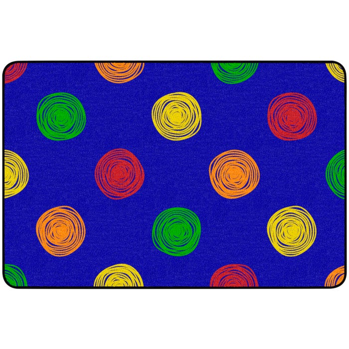 Childcraft Doodle Dots Carpet, Rectangle