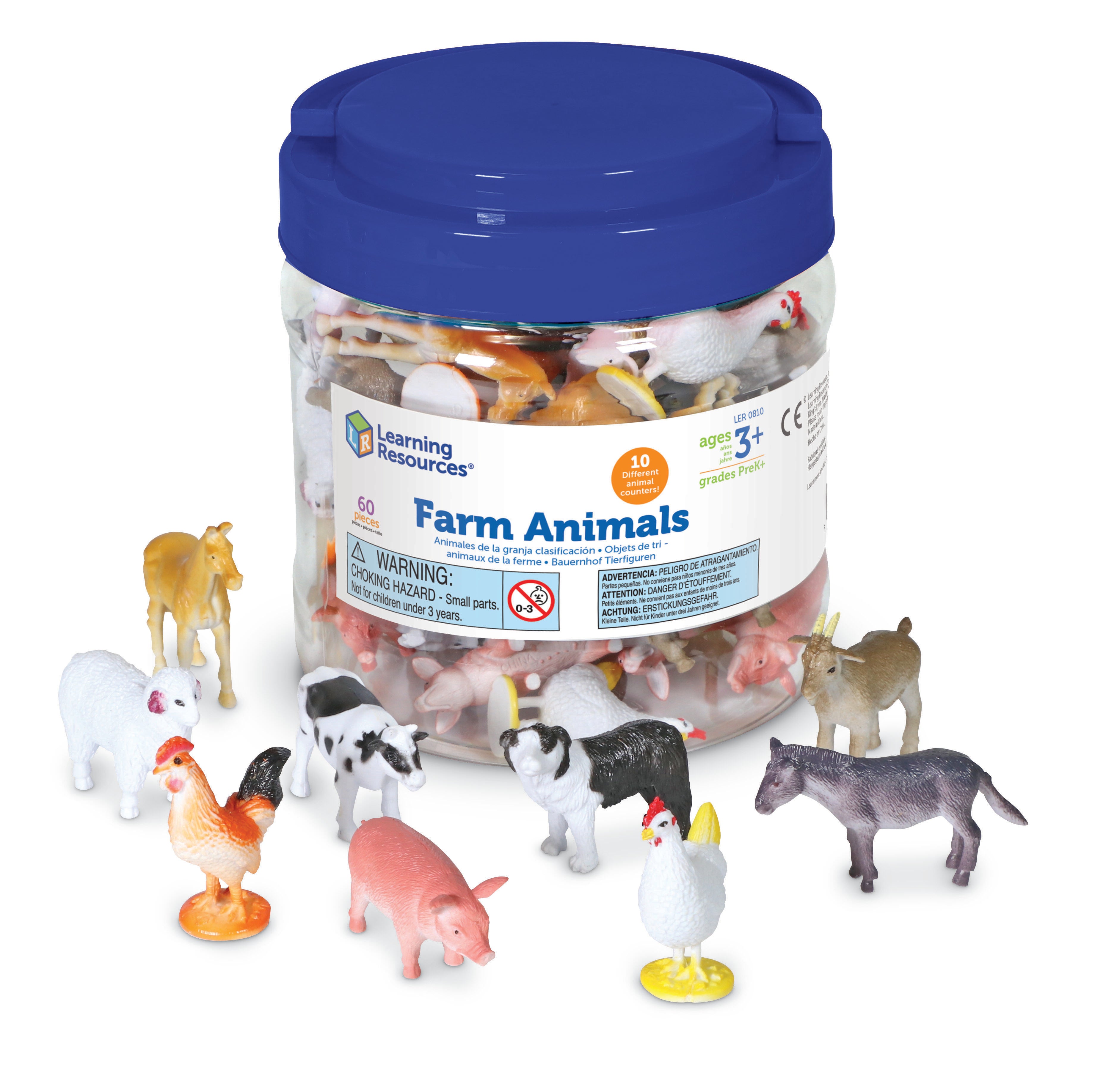 Learning Resources Farm Animal Counters, Set of 60 1572834