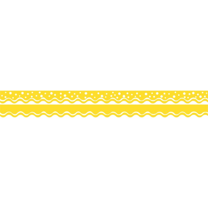 Barker Creek Happy Double-Sided Trimmer, 2-1/4 x 36 Inches, Yellow, Pack of 13