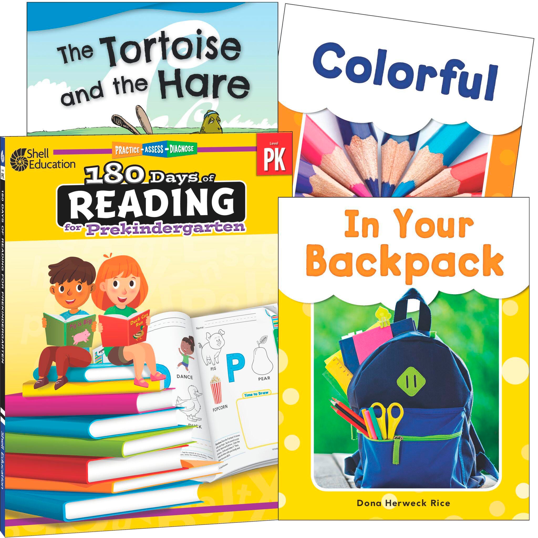 Teacher Created Materials Learn-at-Home: Reading Bundle Grade Pre-K, 4-Book Set, Item Number 2092224