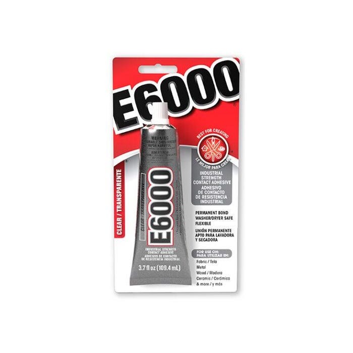 E6000 Industrial Strength Contact Adhesive Glue, Waterproof, 3.7 Ounces, Clear 2213538