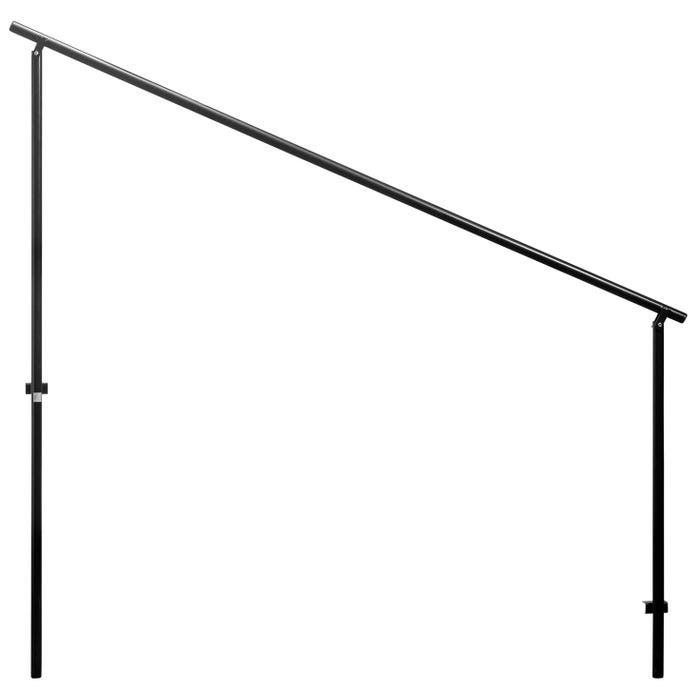 National Public Seating Side Guardrail For 4-Level Transport Riser, Black, 79-1/4 x 3 x 71-5/8