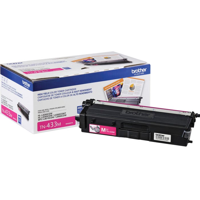 Brother Ink Toner Cartridge, TN433M, Magenta