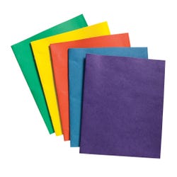 Image for School Smart 2-Pocket Folders with Fasteners, Assorted Colors, Pack of 25 from School Specialty