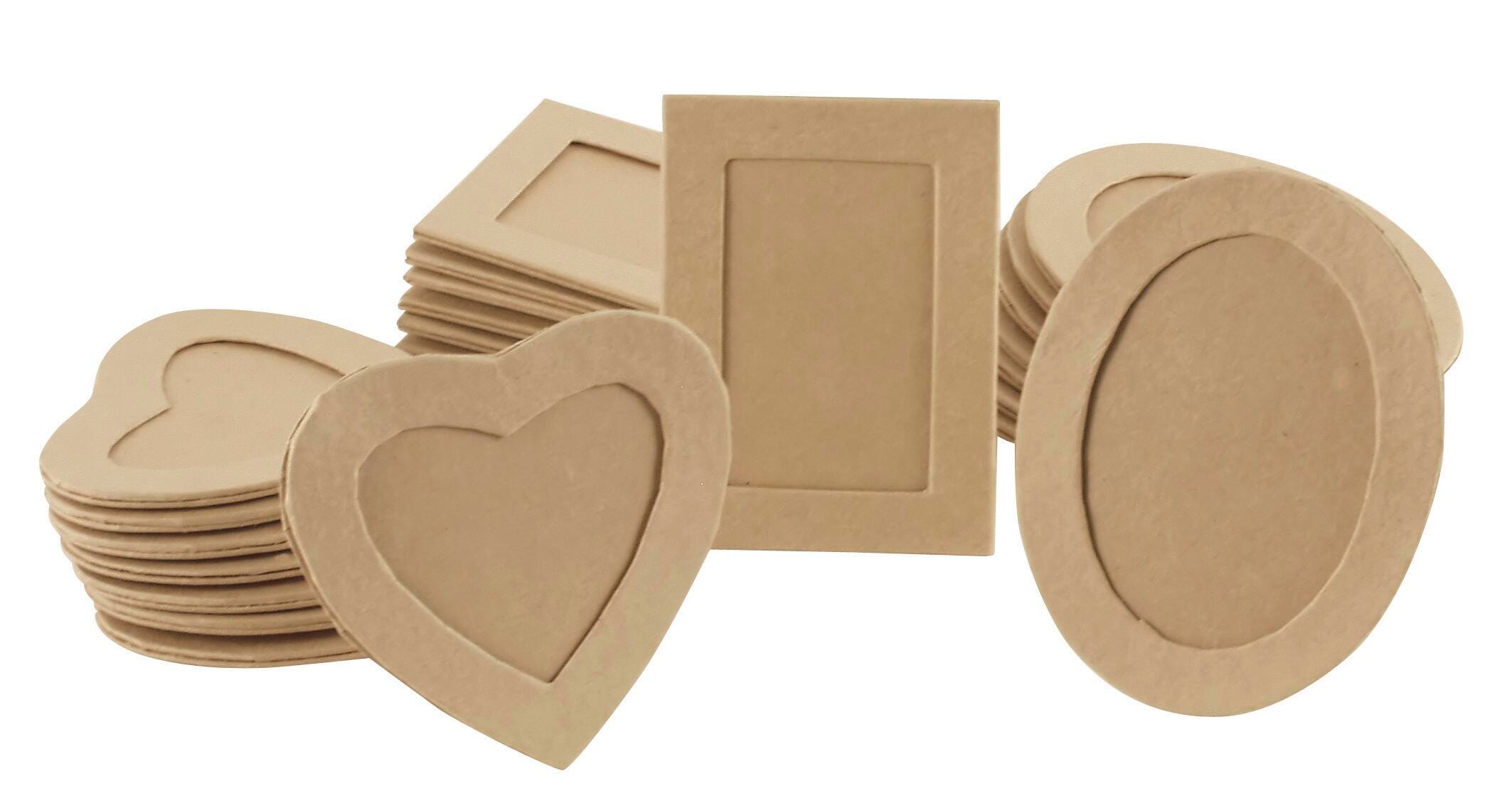 Creativity Street Assorted Shape Papier-Mache Picture Frame Classroom Pack, Pack of 24, Item Number 247876