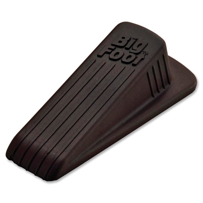 Master Caster Big Foot Extra-Wide Non-Skid Doorstop, 2-1/4 in W X 4-3/4 in D X 1-1/4 in H, Vulcanized Rubber, Brown