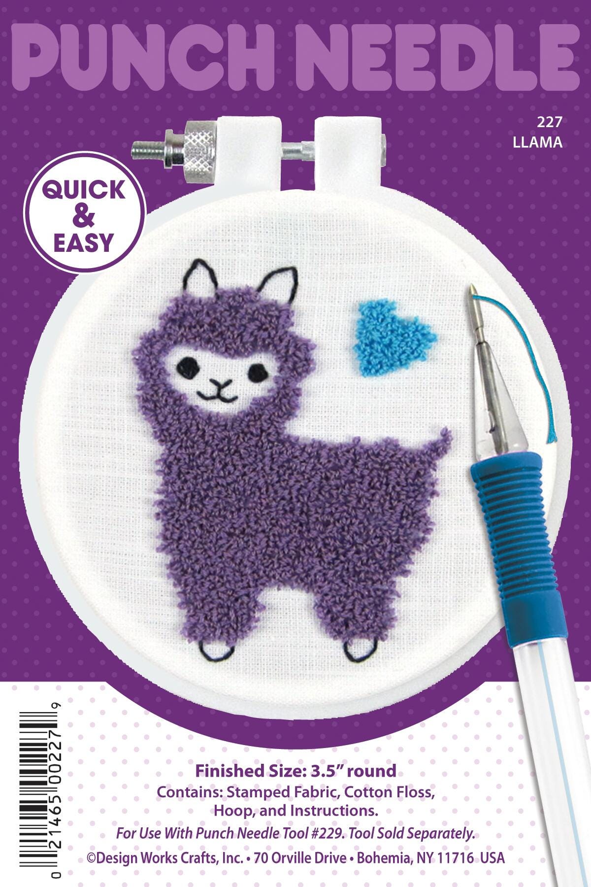 Design Works Crafts Punch Needle Embroidery Kit, Llama