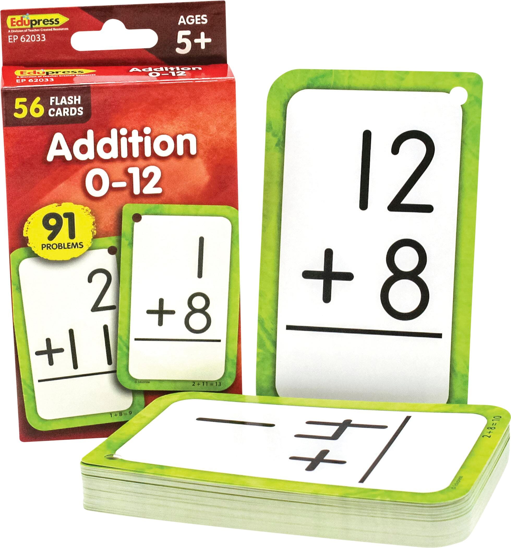 Image for Teacher Created Resources Addition Flashcards, 56 Double-Sided Cards from School Specialty