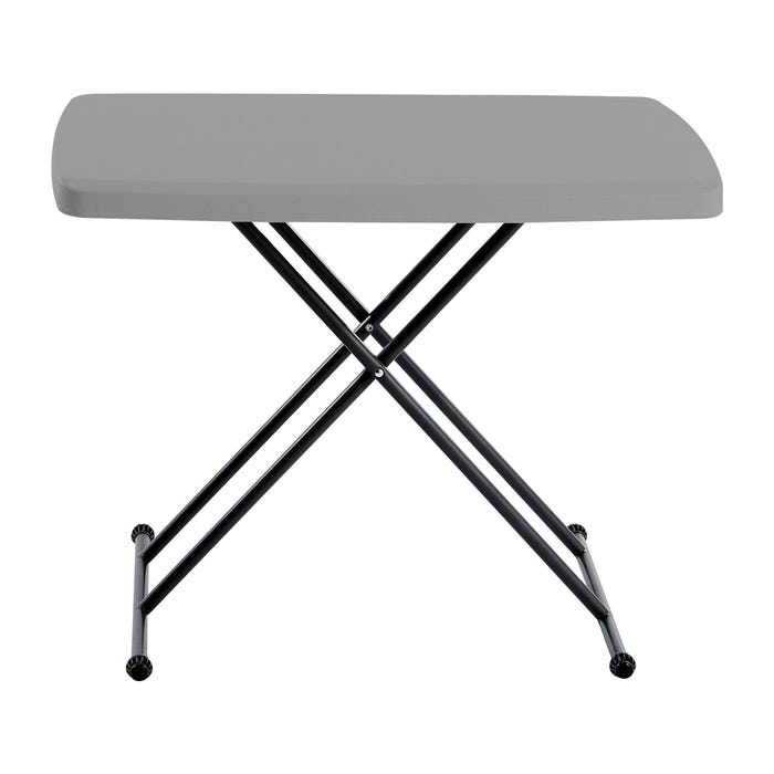 Iceberg IndestrucTable TOO Personal Folding Table, 20 x 30 Inches, Charcoal