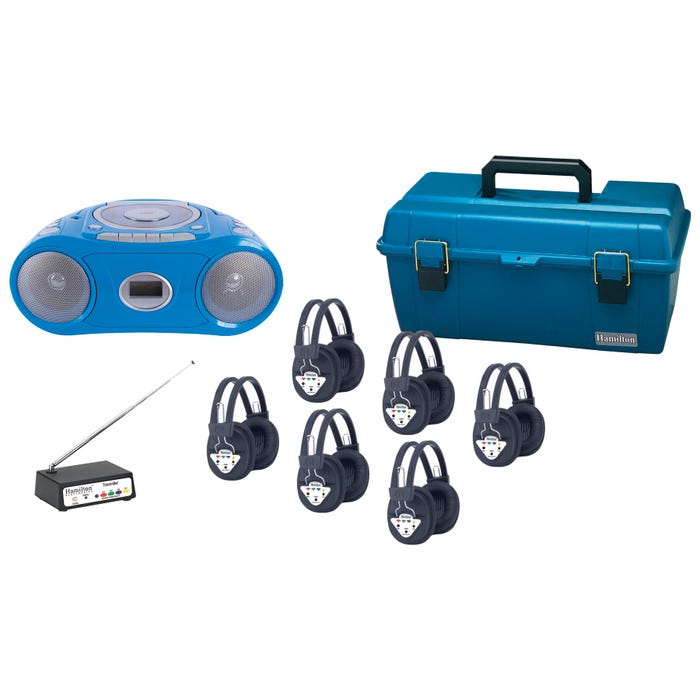 HamiltonBuhl LCP/CD385/906 6-Station Val-U-Pak Listening Center, Cassette/CD/AM-FM