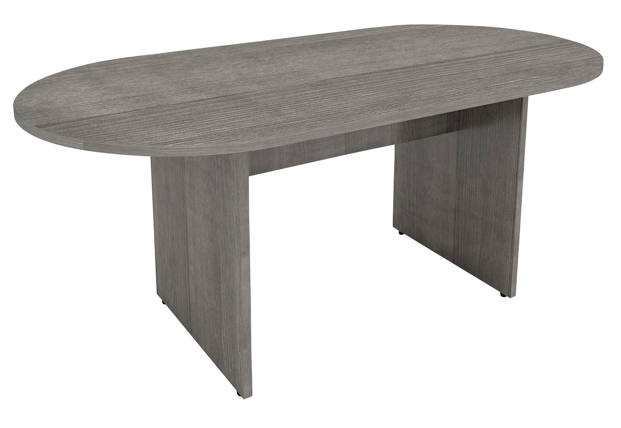 Image for Classroom Select Oval Conference Table, Top and Base, Weathered Charcoal, 72 x 36 x 29-1/2 Inches from School Specialty