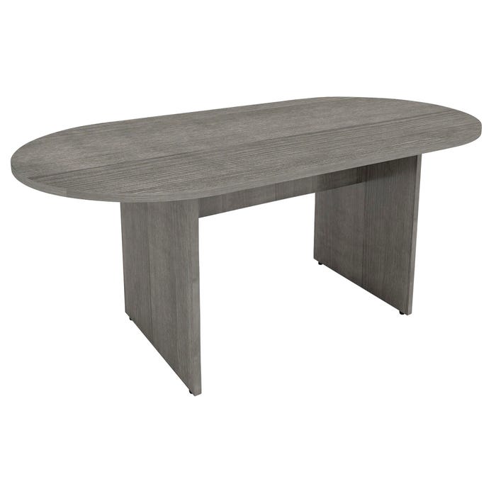 Classroom Select Oval Conference Table, Top and Base, Weathered Charcoal, 72 x 36 x 29-1/2 Inches