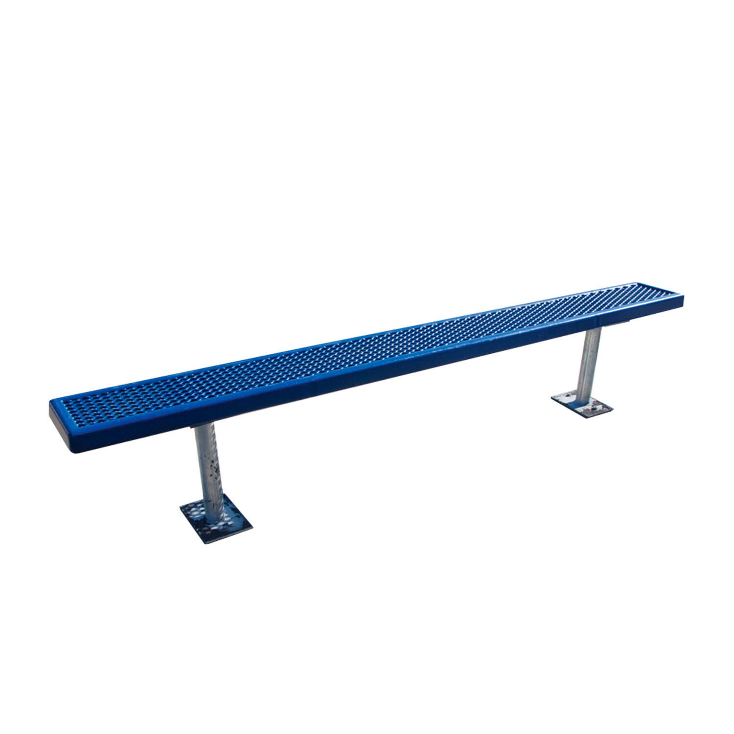 Kay Park-Rec Stationary Bench Without Back, 6 Foot, Galvanized Frame, In-ground Mount 4001332