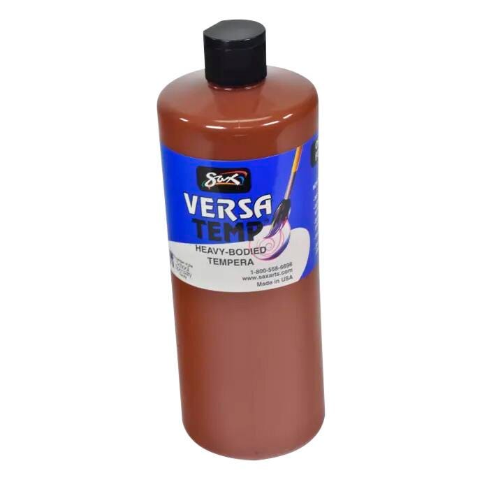 Sax Versatemp Heavy-Bodied Tempera Paint, 1 Quart, Brown 1440699