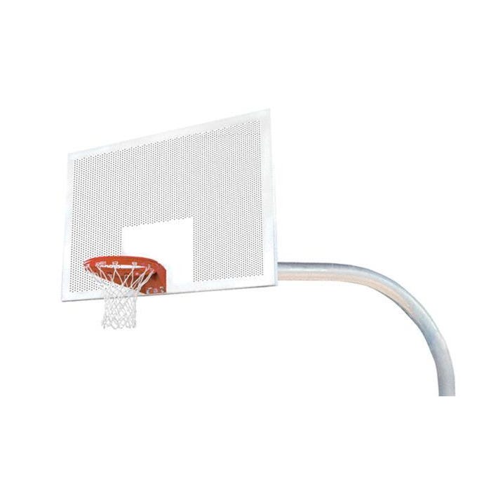 Bison Gooseneck Mega Duty Perforated Steel Rectangle Playground Basketball System, 5-9/16 Inches
