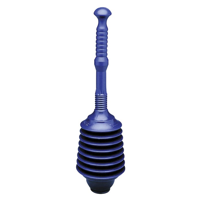 Impact Products Deluxe Professional Splashproof Plunger, 2-3/4 in D, Polyethylene, Dark Blue