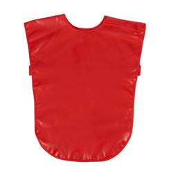 School Smart Vinyl Art Smock, 22 x 16 Inches, Red