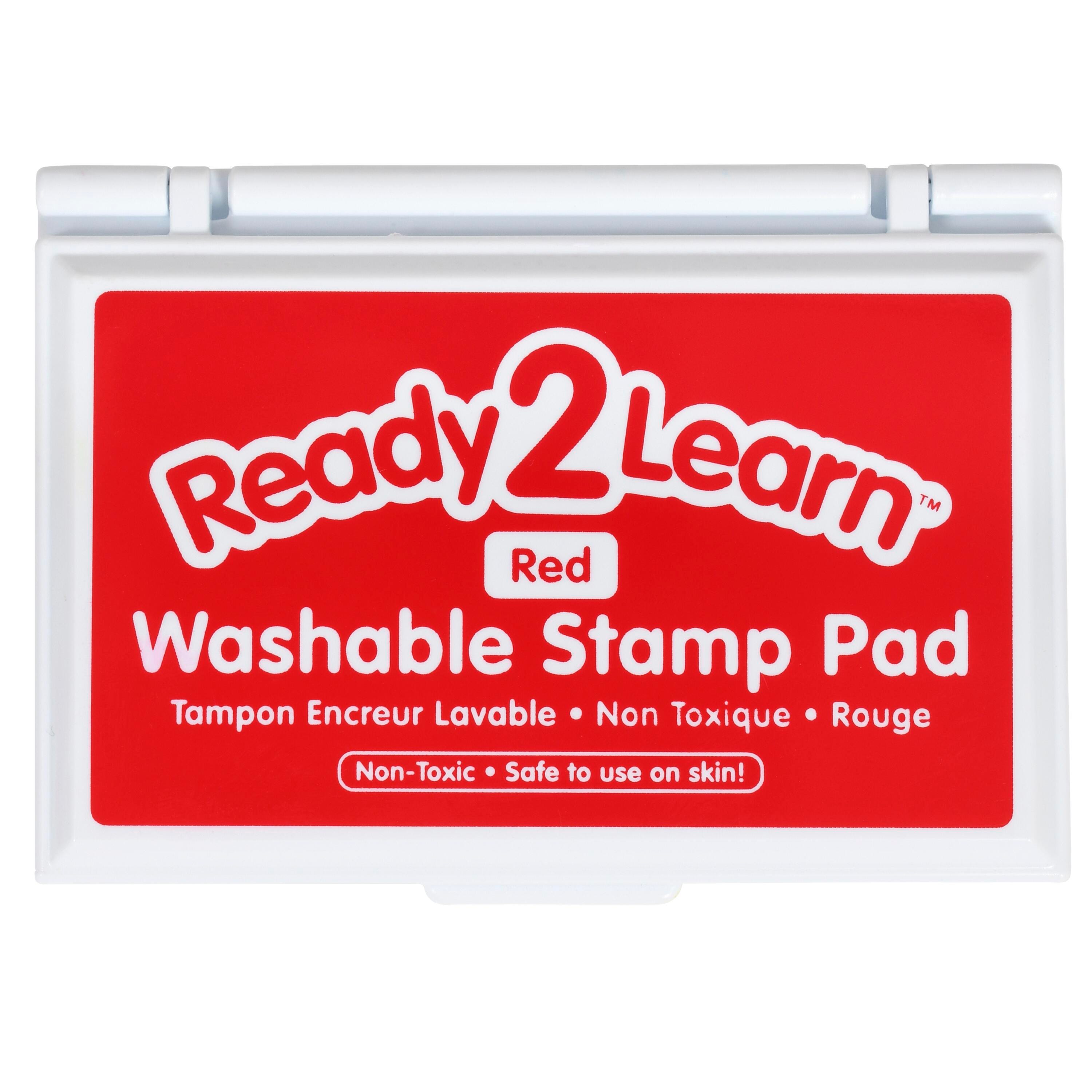 Ready2Learn Washable Stamp Pad, 3-7/8 x 2-3/4 x 5/8 Inches, Red, Item Number 2094704