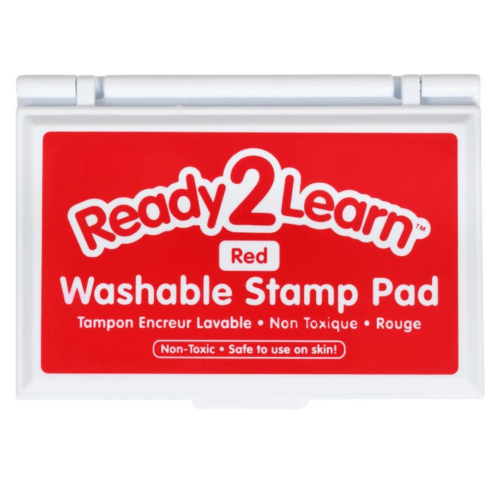 Ready2Learn Washable Stamp Pad, 3-7/8 x 2-3/4 x 5/8 Inches, Red