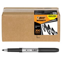 Image for BIC Intensity Permanent Markers, Fine Tip, Black, Pack of 200 from School Specialty