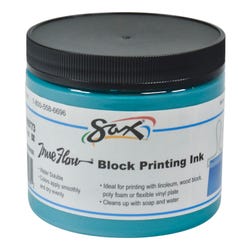 Sax Water Soluble Block Printing Ink, 1 Pint Jar, Turquoise 1299773