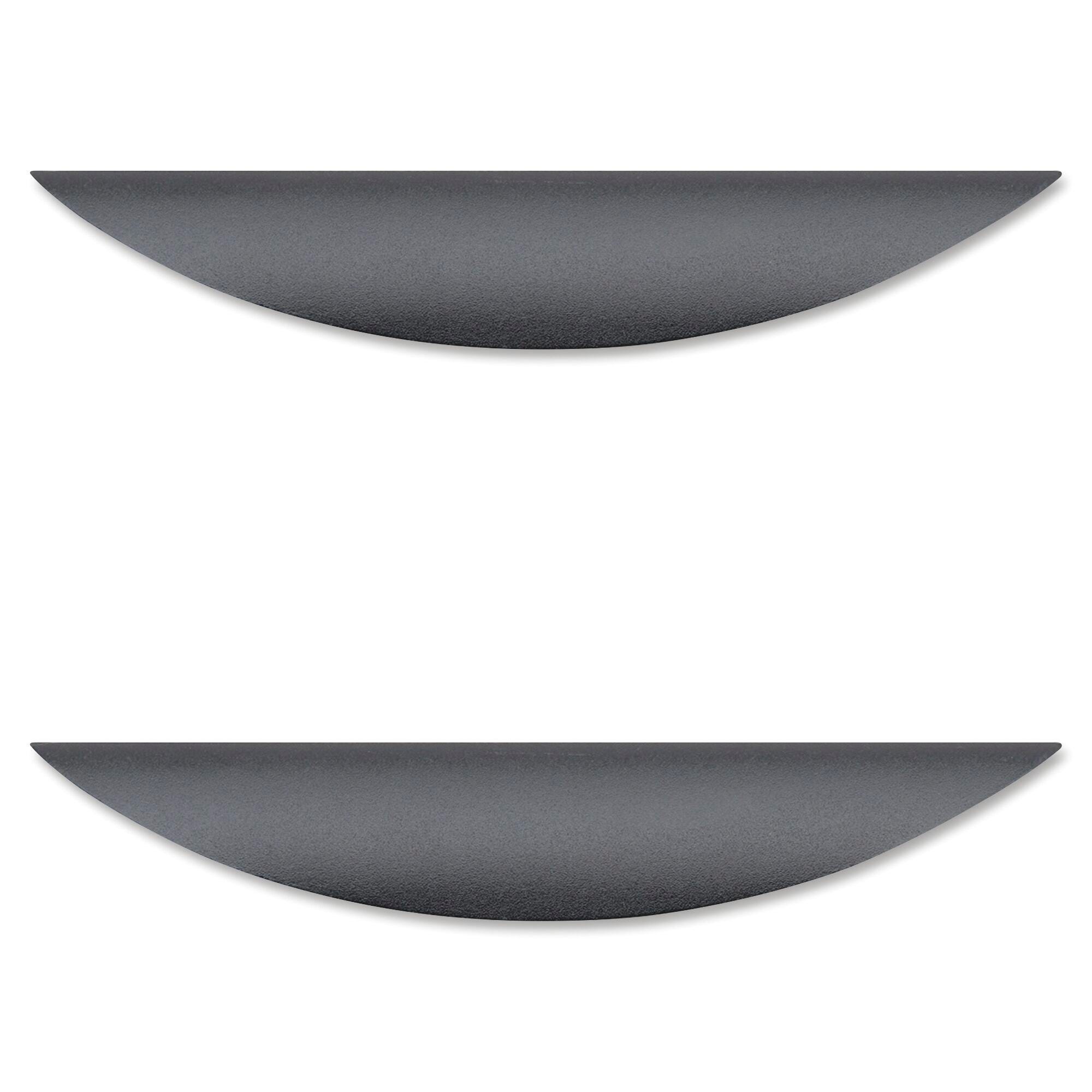 Image for Lorell Laminate Drawer Transitional Pulls, Traditional Pull, 6-3/8 W x 1-1/8 D x 5/8 H Inches, Pack of 2, Black from School Specialty