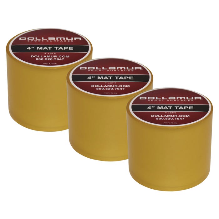 Dollamur Clear Mat Tape, 4 Inches x 84 Feet, Pack of 3