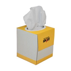 School Smart Facial Tissue, 85 Count, 2-Ply, Recycled, White 2000693
