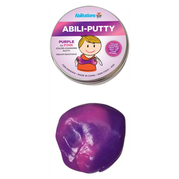 Abilitations Abili-Putty, Color Changing, 4 Ounces, Purple/Pink
