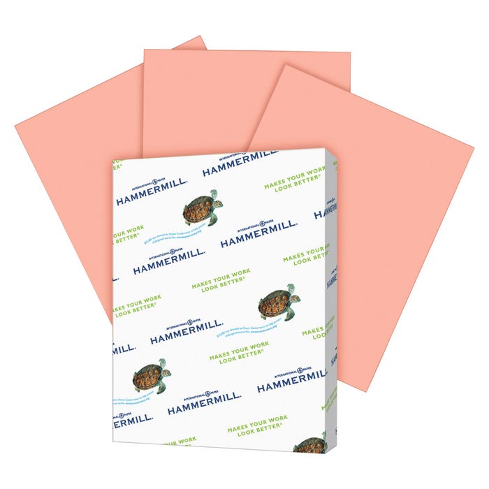 Hammermill Copy Paper, 8-1/2 x 11 Inches, 20 lb, Salmon, 500 Sheets