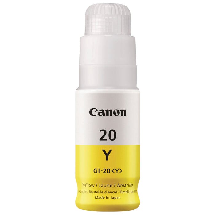 Canon GI-20 MegaTank Ink Bottle, Yellow