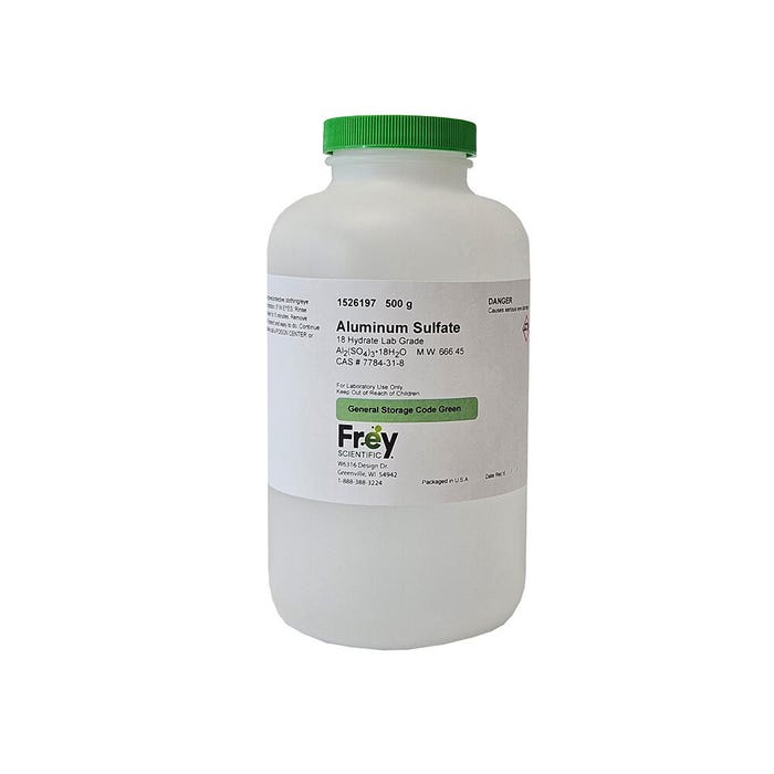 Frey Scientific Aluminum Sulfate, 18 Hydrate, Lab Grade, 500 Gram