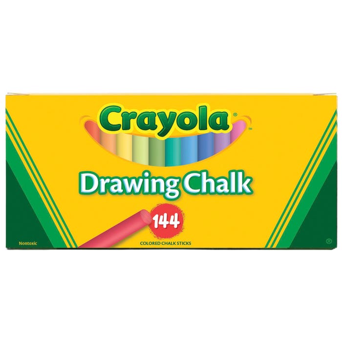 Crayola Drawing Chalk, Assorted Colors, Set of 144