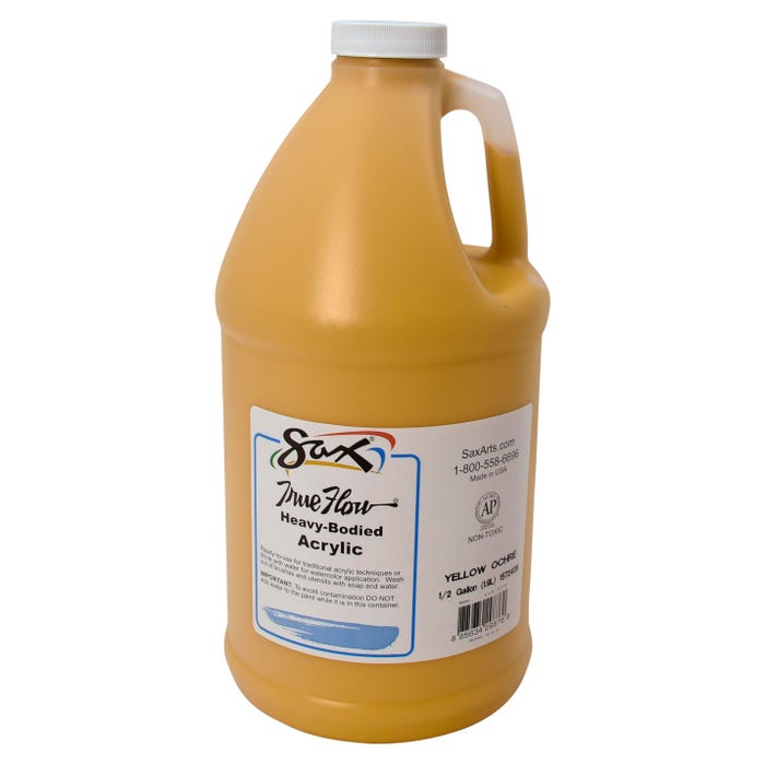 Sax Heavy Body Acrylic Paint, 1/2 Gallon, Yellow Ochre