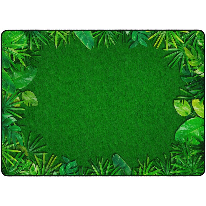 Flagship Carpets Rainforest Leafy Border Carpet, Rectangle