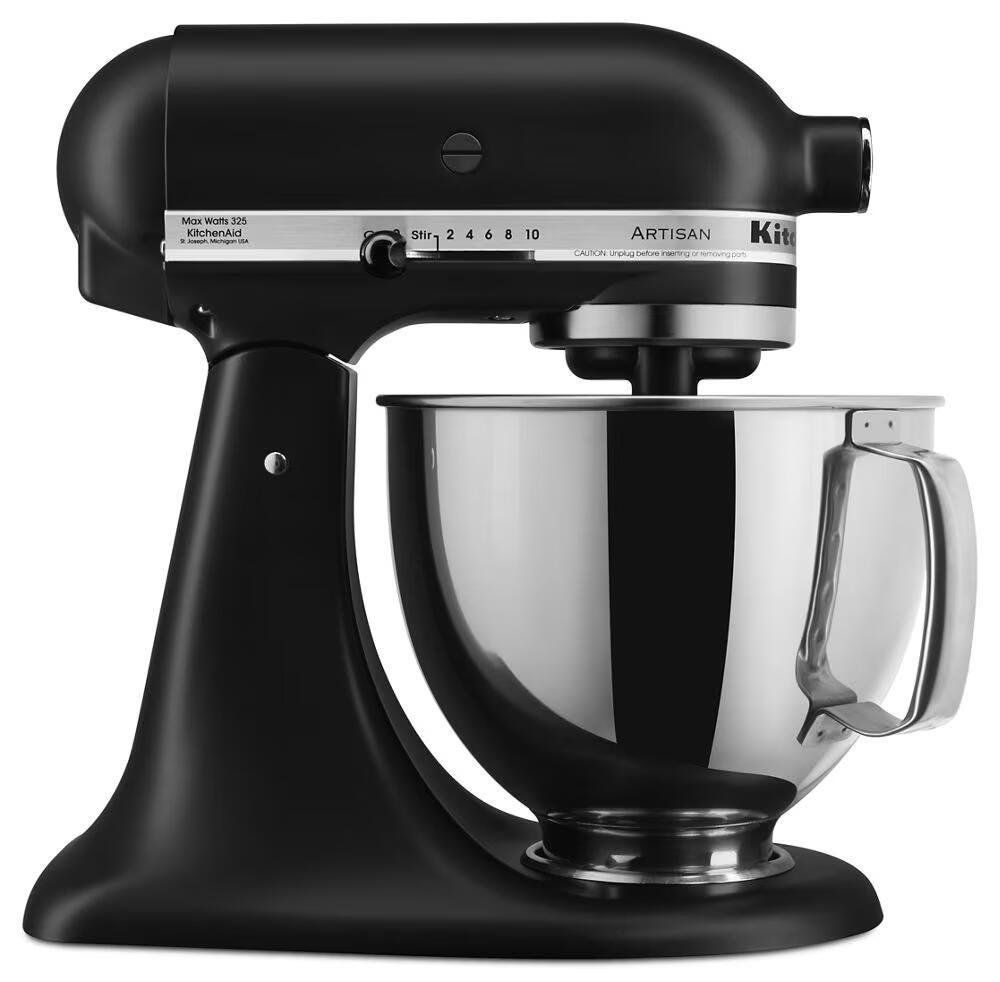 KitchenAid Artisan Series 5 Quart Tilt-Head Stand Mixer, Black Matte 2219141