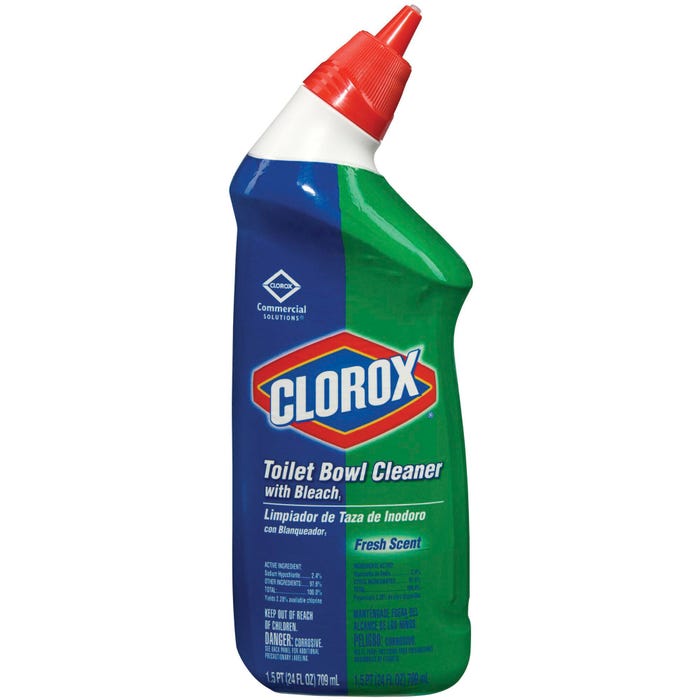 Clorox Non-Acidic Disinfectant Toilet Bowl Cleaner with Bleach, 24 Ounces, Fresh Scent
