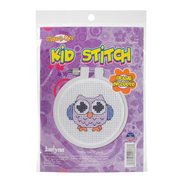 Janlynn Counted Cross Stitch Kit, Owl